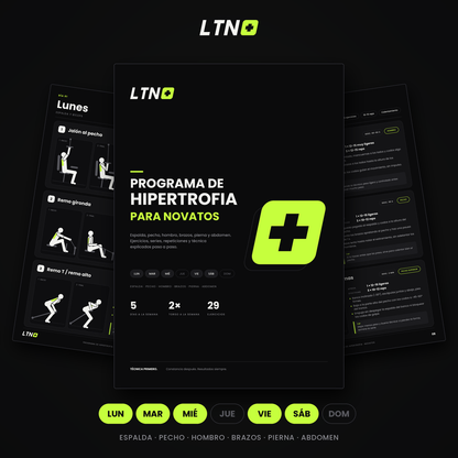 Programa LTN Plus Hipertrofia NOVATOS