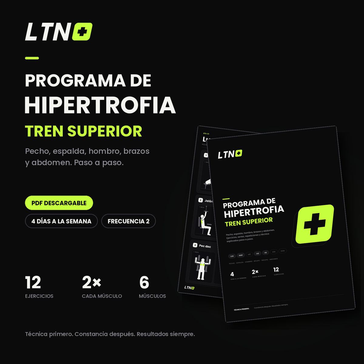 Programa LTN Plus Hipertrofia Enfoque TREN-SUPERIOR